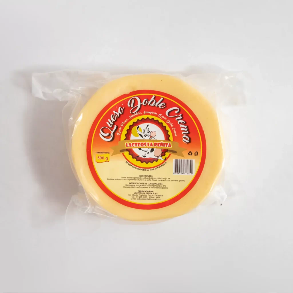 Queso Doble Crema Lácteos La Peñita