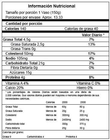 Tabla yogurt 2000 g